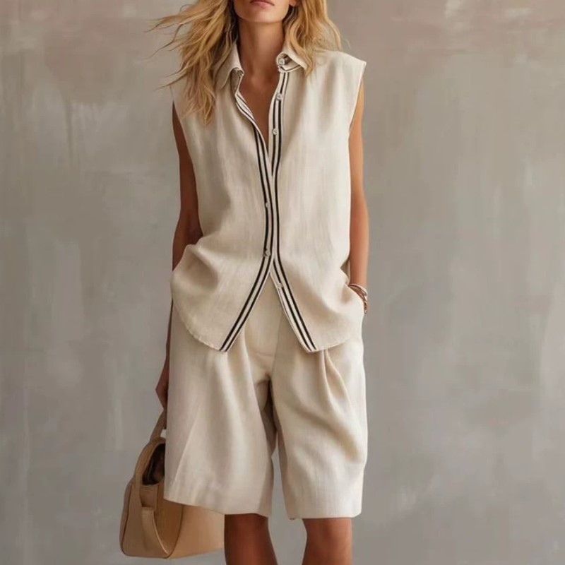 Summer Clothing Linen - Летний модный комплект из двух предметов: