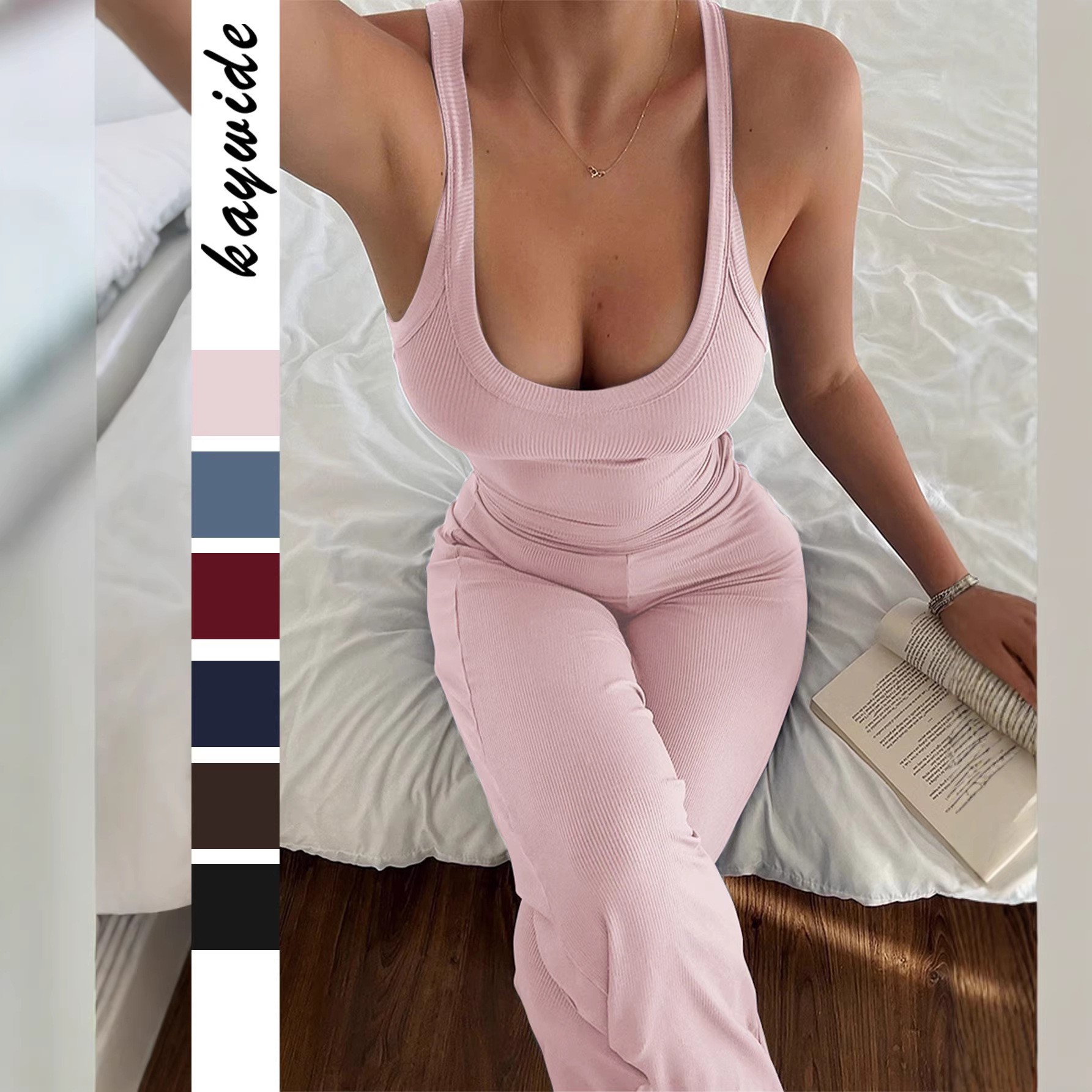 Summer Clothing - Весенне-летний женский спортивный комплект: топ без