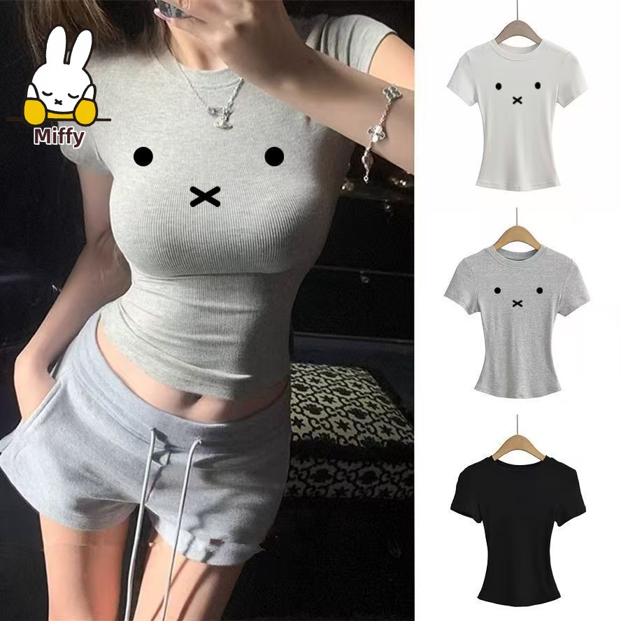 Summer Clothing Places - Футболка Kawaii Miffy в новом американском