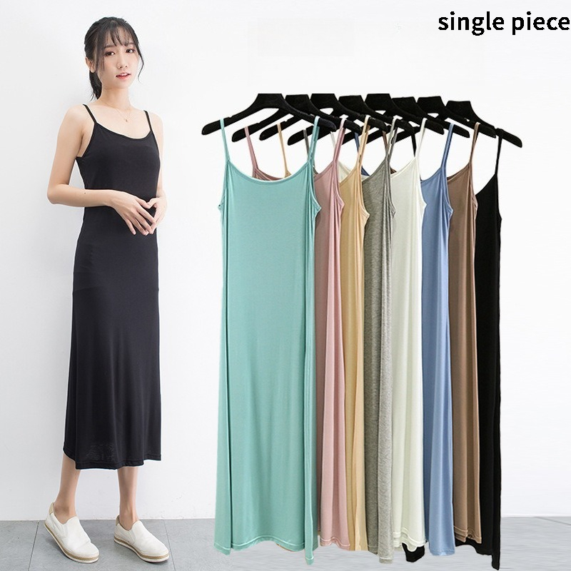 Summer Clothing Sale - Модальное платье-комбинация для женщин: летнее, без