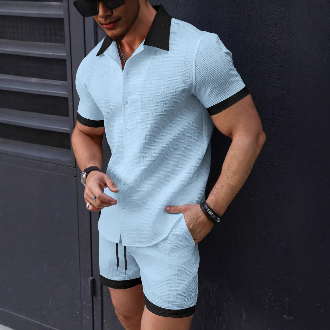 Summer Clothing Linen - Модный мужской комплект из льняной ткани: