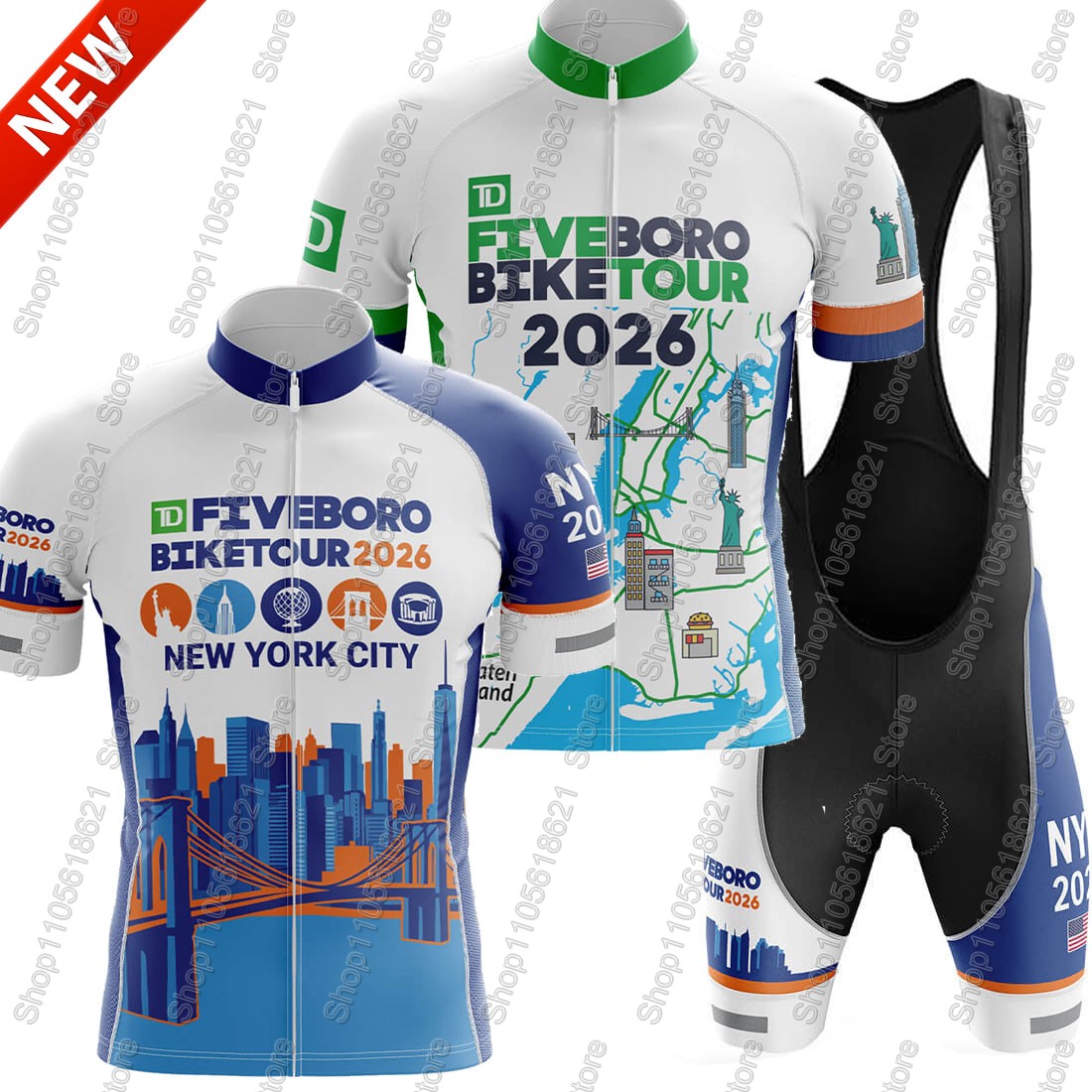 Summer Clothing Nyc - Комплект велоформы NYC-Cycling-Tour 2026: Джерси и