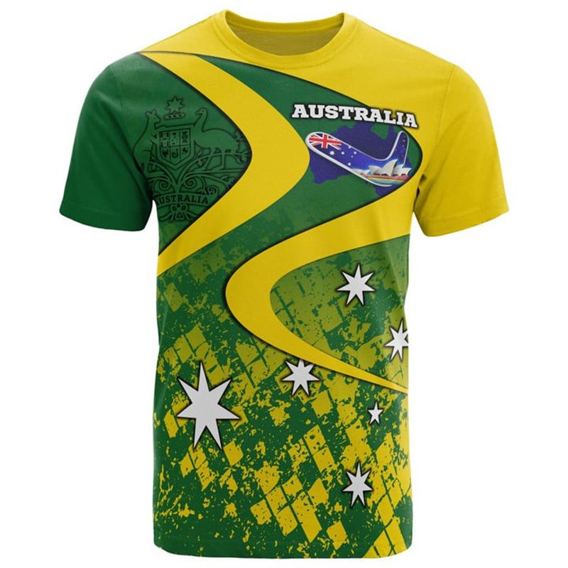 Summer Clothing Australia - Футболка мужская с 3D-принтом австралийского флага,