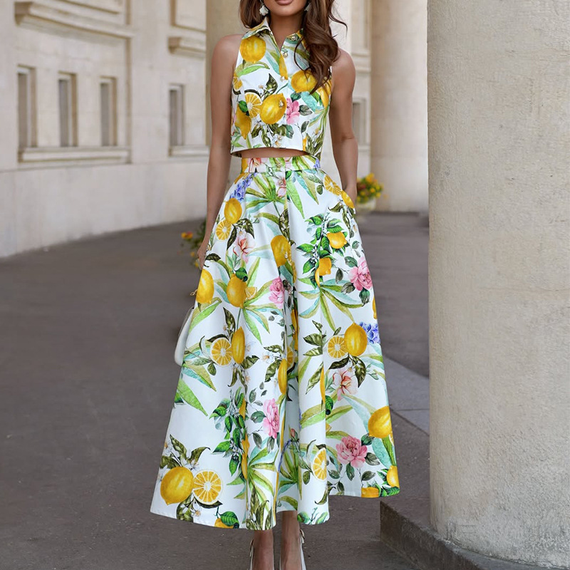 Summer Clothing For Girls - Женский модный комплект из 2 предметов: