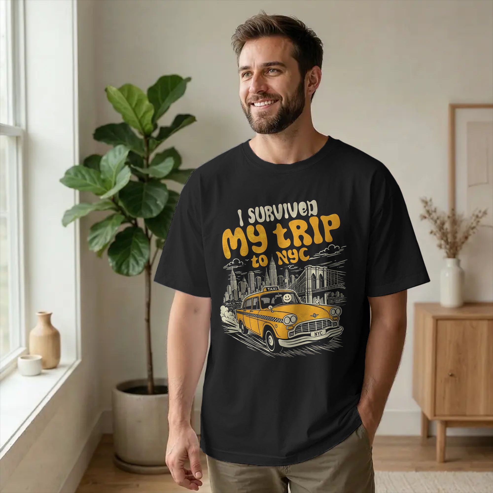 Summer Clothing Nyc - Винтажная забавная футболка с надписью 