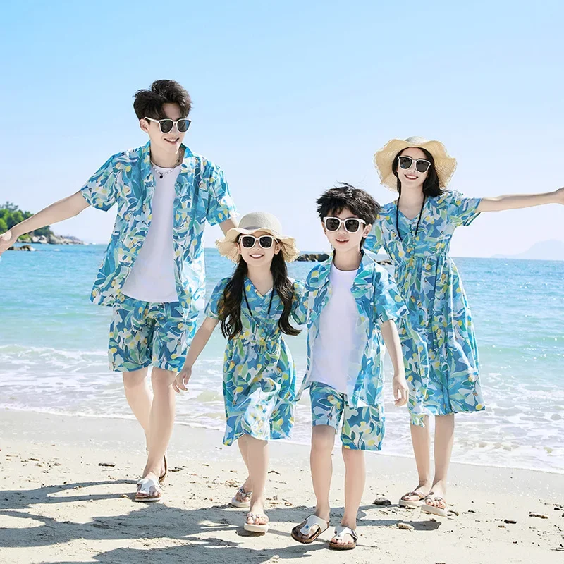 Summer Clothing Looks - Комплект рубашек для отца и сына,