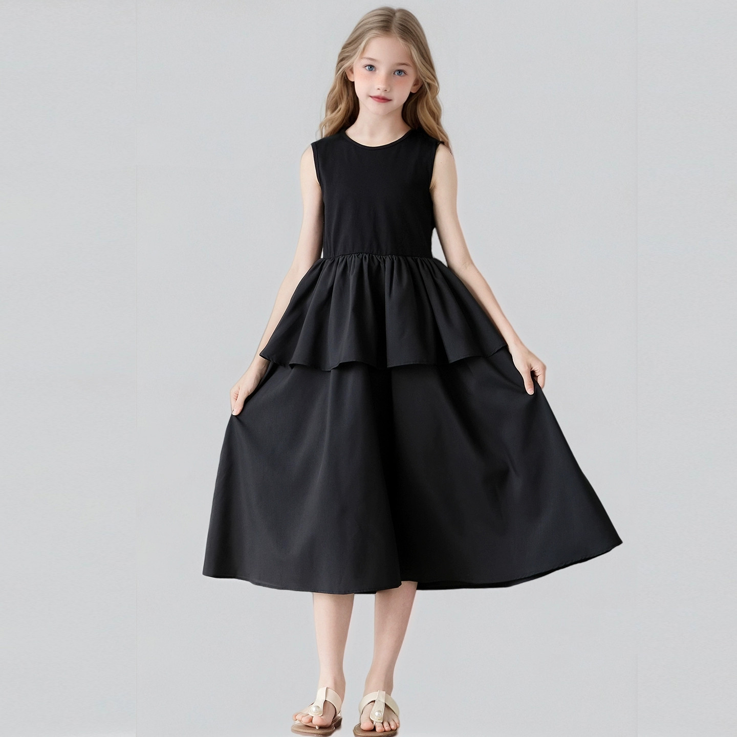 Summer Clothing Teen Girls - 2026 ретро французское весенне-летнее платье-пачка с