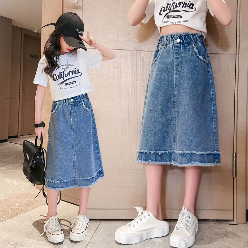 Джинсовая юбка для девочек, ве – обзор и цена Summer Clothing Teen Girls