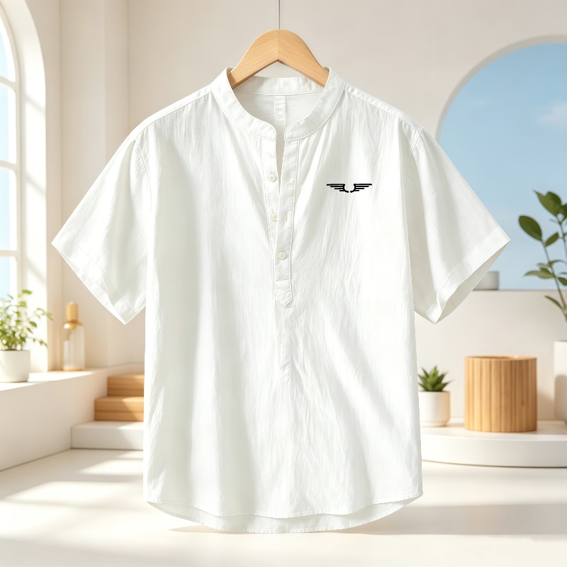 Мужская рубашка с коротким рук – обзор и цена Summer Clothing Linen