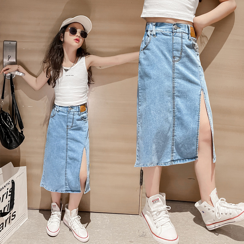 Джинсовая юбка для девочек-под – обзор и цена Summer Clothing Teen Girls