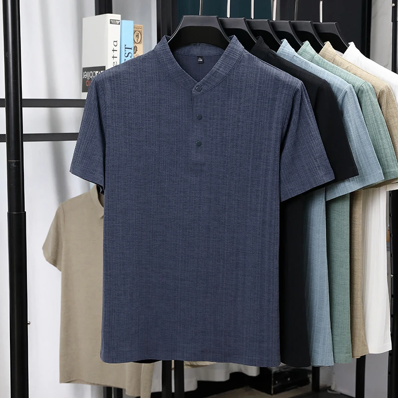Мужские льняные рубашки с воро – обзор и цена Summer Clothing Linen
