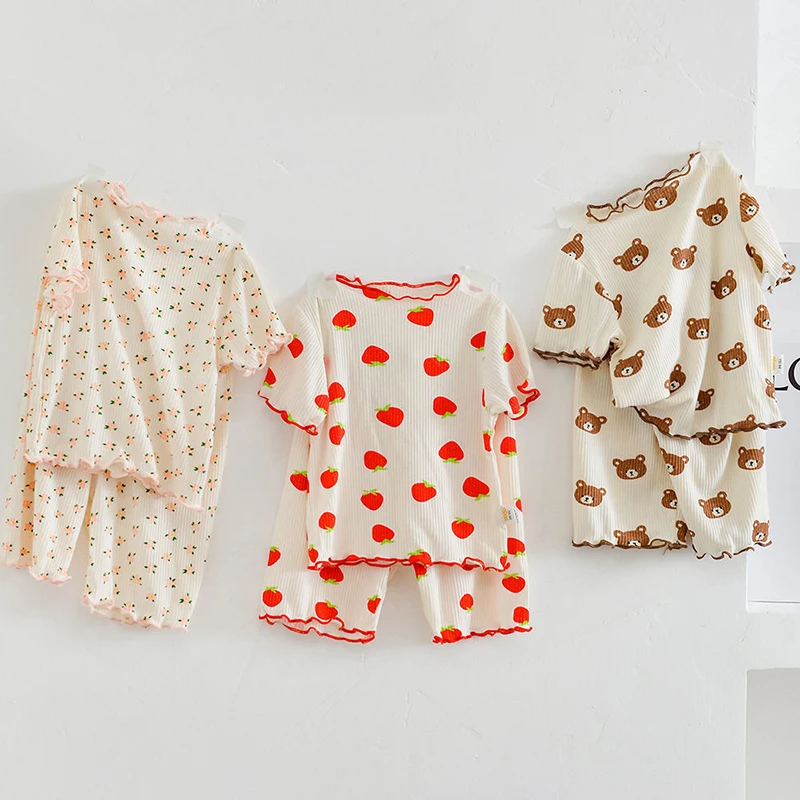 Летний хлопковый пижамный комп – обзор и цена Summer Clothing Newborn