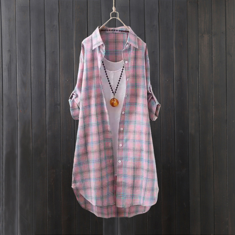 Женская летняя рубашка в клетк – обзор и цена Summer Clothing Linen
