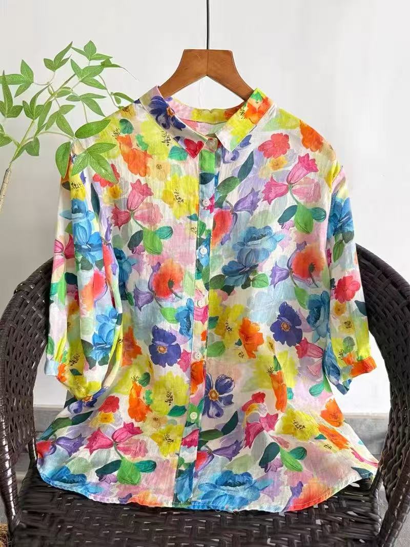 Женская рубашка из чистого рам – обзор и цена Summer Clothing In Japan
