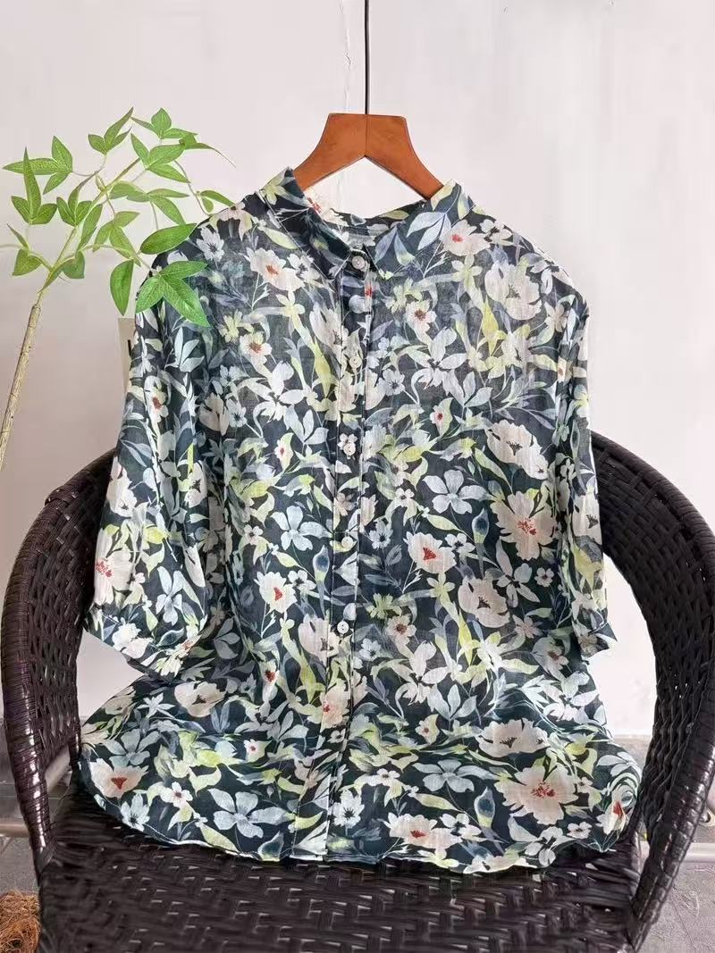 Женская рубашка из чистого рам – обзор и цена Summer Clothing In Japan